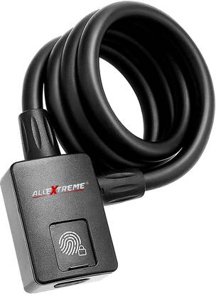 ALLEXTREME Bluetooth Bike Fingerprint Padlock Lock Cable with APP Open, Waterproof ALL-LOCKSS Anti-Theft Cable Lock