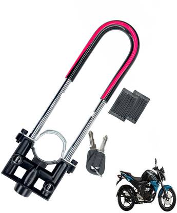 Generox Security Lock for FZ V2.0 FI Heavy Duty Red and Black FZ V2.0 FI U Lock