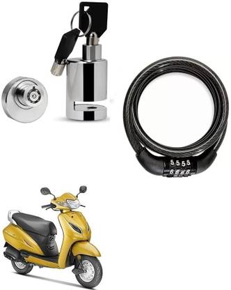 AS TRADERS Heavy Duty Disc Brake Lock with Heavy Number Lock for Honda Activa 5G Disc Lock, Cable Lock