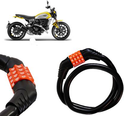 AUTO PEARL Multipurpose 4 Digit Security Anti-Theft Lock (Orange) for Scrambler Multipurpose 4 Digit Security Anti-Theft Lock (Orange) for Scrambler Combination Lock