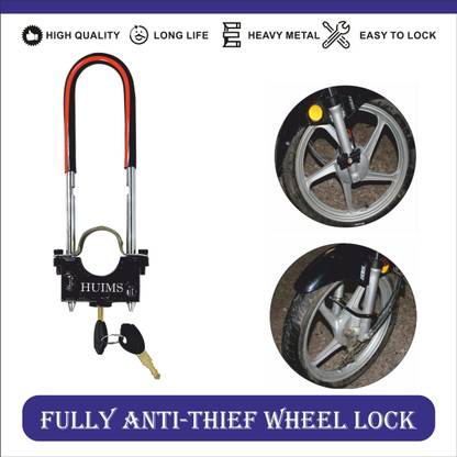 SHOWRIDE Bike Front Shocker Lock Wheel Lock SHW- Bike Front Wheel,Shocker Lock With 2 Hi-Tech Keys Wheel Lock