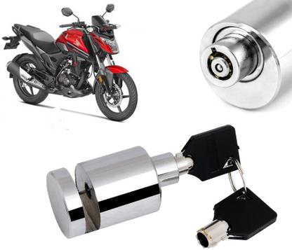 AUTO PEARL Heavy Duty Anti Theft Motorcycle Chrome Stainless Steel Disc Brake Lock-239 Disc Lock
