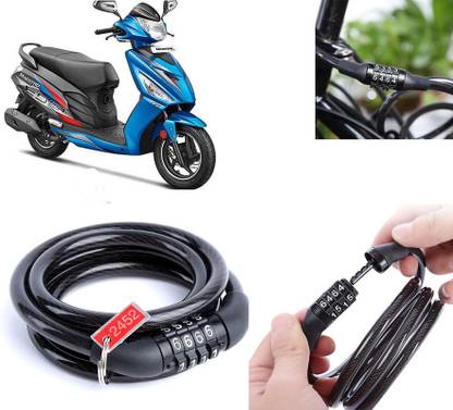 AUTO PEARL Multipurpose Heavy Duty, Security Number Lock for Motocorp Maestro Edge 110 BS6 Number Chain Cable Lock for Bikes, Bicycle, Helmet, Luggage_671 Combination Lock