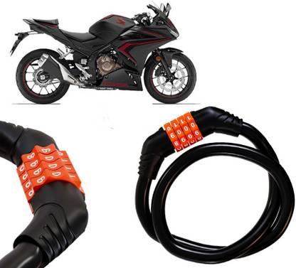 AUTO PEARL Multipurpose 4 Digit Security Anti-Theft Lock (Orange) for CBR500R BS6 Multipurpose 4 Digit Security Anti-Theft Lock (Orange) for CBR500R BS6 Combination Lock