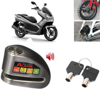 AUTO PEARL Bike Anti-Theft Waterproof Disc Brake 110dB Alarm Lock for PCX 125 BS6 Alarm Dsic Lock_358 Disc Lock