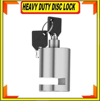 HALLOWS Heavy Duty Stainless Steel Chrome Security Anti-Theft Lock for Motorcycle Heavy Stainless Steel Disc Break Security Lock Disc Lock