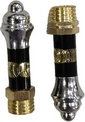 MODAROCK YN-04 Universal Heavy Mirror Nut Pair (Black & Chrome Finish) Bike Mirror Adapter