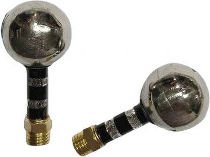 Bullkartzone HH-02 Heavy Mirror Nut Pair (Black & Chrome Finish) Handle Bar