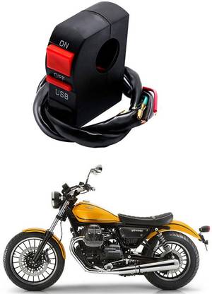 Genipap Bike Handle Bar Universal Switch With USB GG-241 2 A Bike Mobile Charger