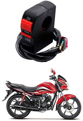Enfield Works Bike Handle Bar Universal Switch With USB EW-756 2 A Bike Mobile Charger
