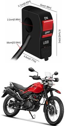 Enfield Works Bike Handle Bar Universal Switch With USB EW-392 2 A Bike Mobile Charger