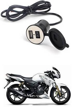 FKOK Bike USB Charger Socket Power Outlet 5V 2 A for Apache RTR 180 12 A Bike Mobile Charger