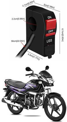 Bluedrum Bike Handle Bar Universal Switch With USB B-134 2 A Bike Mobile Charger