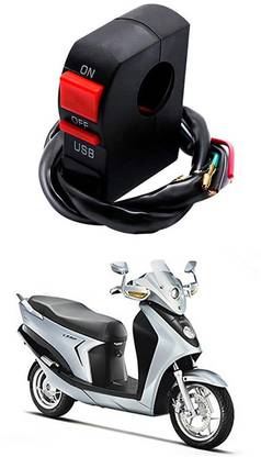 Enfield Works Bike Handle Bar Universal Switch With USB EW-270 2 A Bike Mobile Charger