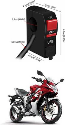 Enfield Works Bike Handle Bar Universal Switch With USB EW-470 2 A Bike Mobile Charger