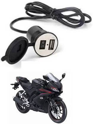 FKOK Stylist Bike USB Charger Socket Power Outlet 5V 2 A For R15 V3 12 A Bike Mobile Charger