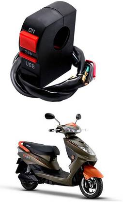 Genipap Bike Handle Bar Universal Switch With USB GG-262 2 A Bike Mobile Charger