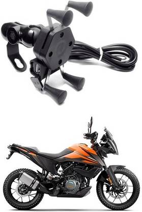 Enfield Works X-Grip Mobile Holder With USB Charger For Bike EW-2046 Bike Mobile Holder