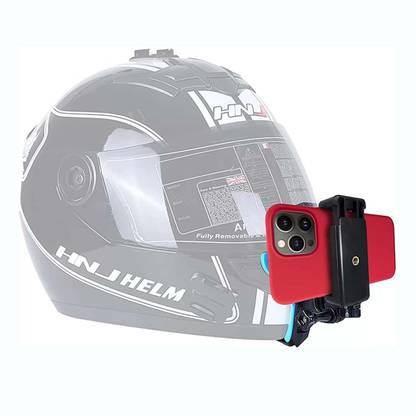 Znee Smart Helmet Chin Strap Mount with Mobile clip & Screw Bike Mobile Holder