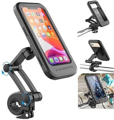 SEAHAVEN Fully Covered Handlebar Mobile Phone Mount Holder with 360° Rotation for Bike Bike Mobile Holder