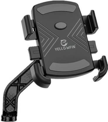 Yellowfin Quick Release Button Controlled Mobile Holder For Bikes | Scooters | Motorcycles Bike Mobile Holder