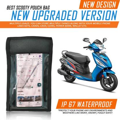 ASRYD Mobile Holder Bag Pouch For Activa Jupiter Ola S1 Zypp All Scooter Scooty 7 inch Bike Mobile Holder