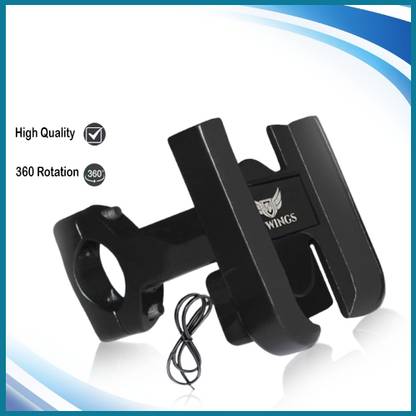 Flipkart SmartBuy Pre-Install C-Type Cable Version 3 Metal Body 360 Degree Rotating Handle Fitting Bike Mobile Holder