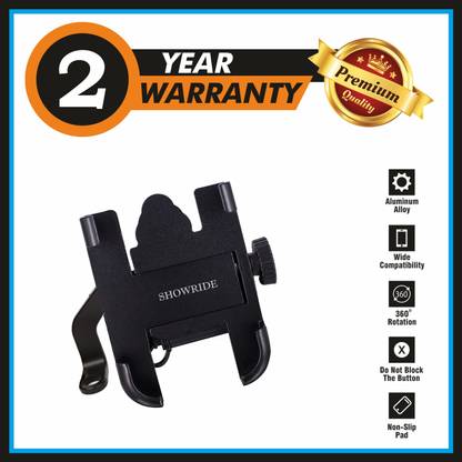 Huims Universal Mount Holder Version 2.0 Metal Body 360 Degree Without Charger Bike Mobile Holder