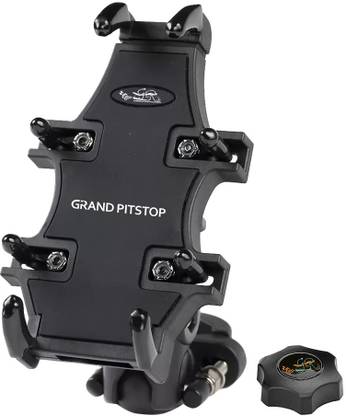 GrandPitstop 4-Sided Grip Anti Shake & Stable Cradle Clamp with 360° Rotation Without Charger Bike Mobile Holder
