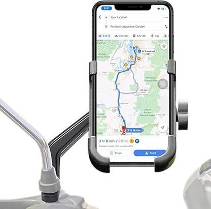Rudra Universal Bike Mount Holder Verson 2.0 Metal Body 360 Degree Bike Mobile Holder