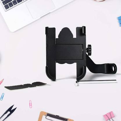 Oblivion Rear View Mirror Mobile Holder – Adjustable Metal Cradle For Bike & Phone Bike Mobile Holder