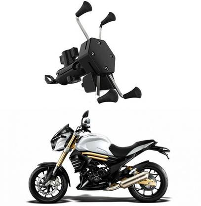 AYW Bike Mobile X-Grip Holder With Charger For Mahindra-Mojo Bike Mobile Holder