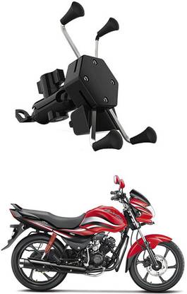RKPSP Waterproof & Premium Bike Mobile X-Grip Holder With Charger For Hero-Passion-Pro Bike Mobile Holder