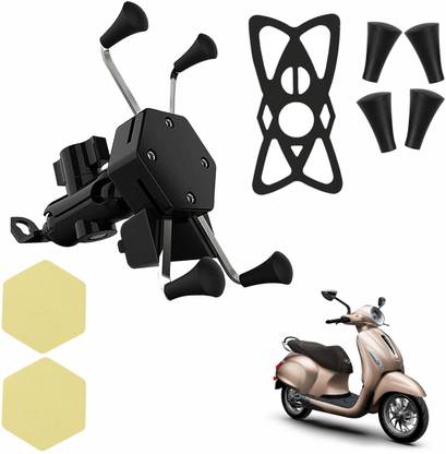 ASRYD X-Grip Bike Mobile Charger & Phone Holder (5V-2A Black) - Bajaj Chetak Bike Mobile Holder