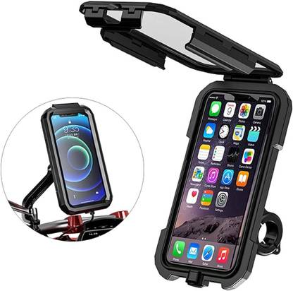 Vagary Fully Covered Handlebar Mobile Phone Mount Holder with 360° Rotation for Bike Bike Mobile Holder