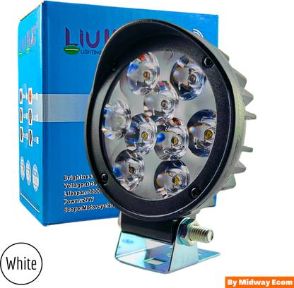 LIU HJG 6000 Lumen White, 9 LED Fog Light Projector Lens