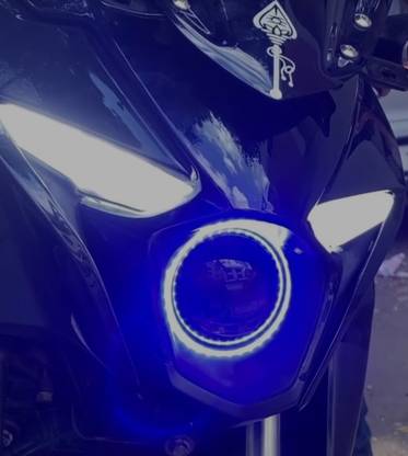VermsBikers bajaj pulsar n160/n250 angle ring light 60mm single pc blue Projector Lens