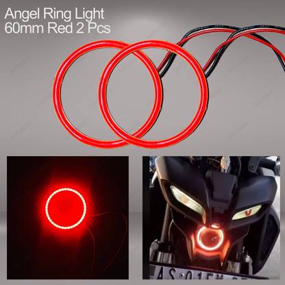 SRPHERE Bajaj Pulsar RS 200 Red LED Angel Eyes Ring Light Projector Lens