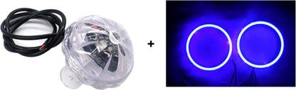 VermsBikers RS 200 ring light blue+star light (Multicolour)for all bikes and scooty Projector Lens