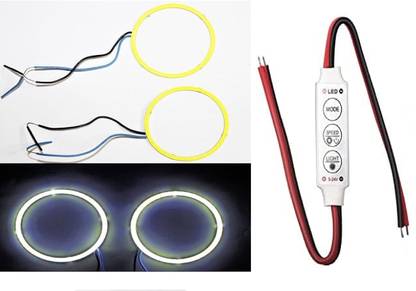 DheVan R15V4/V4m Angel Eye 70mm White Bike Projector lens Led ringlight 2pc With Switch Projector Lens