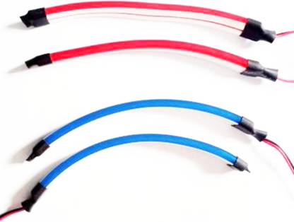 CSGLARE TVS NTORQ Headlight modification led strip red and Blue color pack of 4 Projector Lens