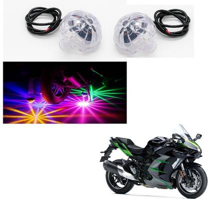 JMA TRADING LED Crystal Disco Light for Ninja H2 SX SE, (Set of 2) Projector Lens