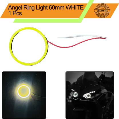 ENEMYT RG4 SINGLE PC UNIVERSAL CAR BIKE 60MM WHITE RING LIGHT Projector Lens