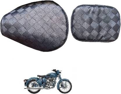 CNN CREATION BLK-REX-CHK-SC-A1 Split Bike Seat Cover For Royal Enfield Bullet Classic