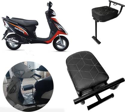 AUTO PEARL Folding Baby Seat Compatible with TVS-Scooty-Streak Single Bike Seat Cover For TVS Streak