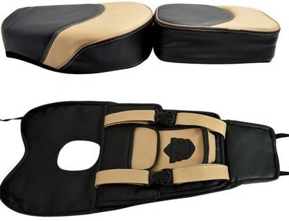 Kohli Bullet Accessorie Seat Cover With Tank Cover Combo Off White For Royal Enfield Classic N Split Bike Seat Cover For Royal Enfield Classic, Classic 350, Classic 500, Classic Chrome, Classic Desert Storm