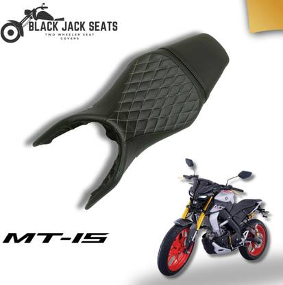 blackjackseats BLACKJACK SEATS MT-15 BSVI DIAMOND CUT SEAT COVER Single Bike Seat Cover For Yamaha MT-15
