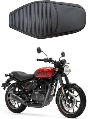 MILACHIN Embossed Seat Cover for Hunter Bike 350 Waterproof (Black) Single Bike Seat Cover For Royal Enfield 350 Twin Spark