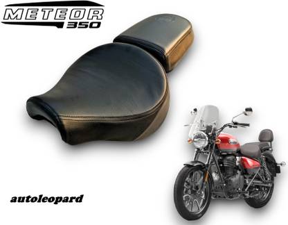 AUTOLEOPARD METEOR 350 BS6 BLACK BIKE SEAT COVER Split Bike Seat Cover For Royal Enfield Meteor