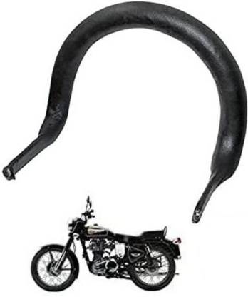 Miwings Metal Sleek Cushion Backrest Foam Padded Passenger Rear Seat Pad Support Compatible for BS3 and BS4 Model Royal Enfield Bullet 350cc and 500cc (Black) Single Bike Seat Cover For Royal Enfield Classic 350, Classic 500, Bullet